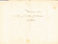 Felicitatie van huisleraar op zilveren bruiloft Jean Albert MG (1799-1885) en Maria Elisabeth van Gelder (1804-1869) (1853-02-14)